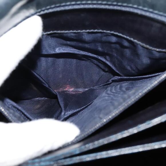 CELINE C Sulky Shoulder Bag Canvas Navy Gold - Picture 13 of 13